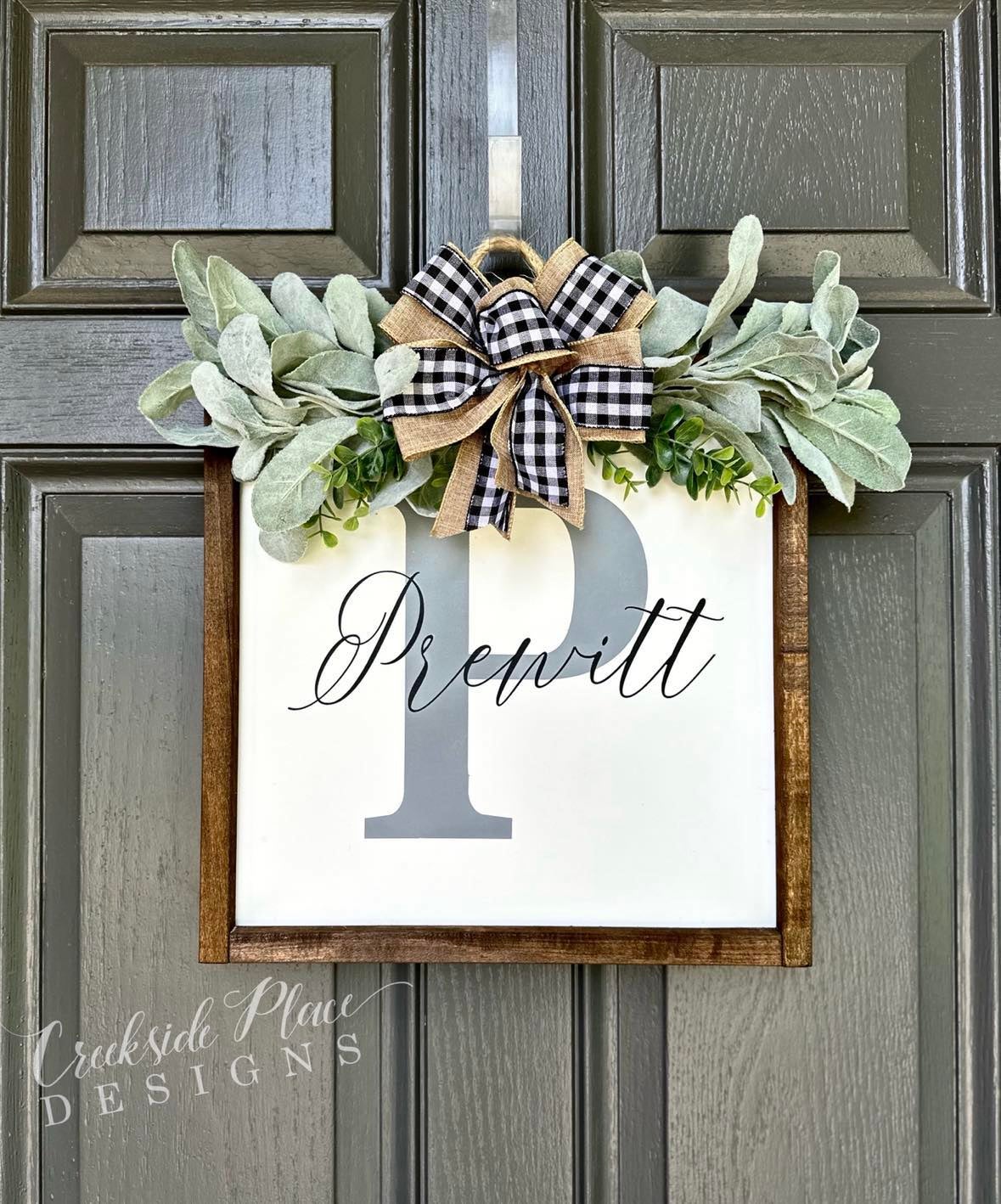 Personalized Door Hanger Sign | Creekside Place Designs